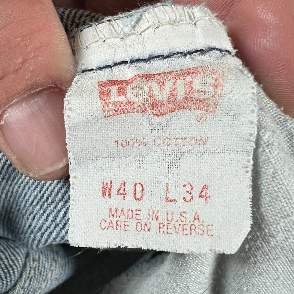 Vintage Levi's 540 Jeans‎ Mens 38x32.5 Blue Denim High Rise Relaxed Fit Straight